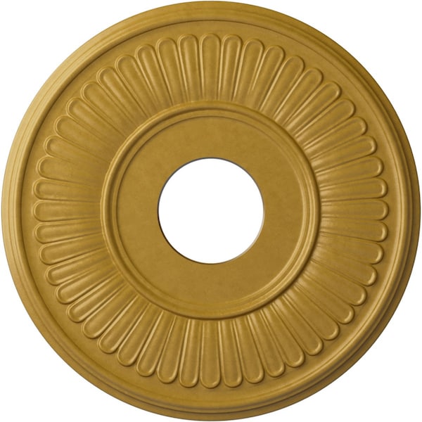 Ekena Millwork Berkshire Ceiling Medallion (Fits Canopies up to 7"), 15 3/4"OD x 3 7/8"ID x 3/4"P, Iridescent Gold CM15BEIGS - main